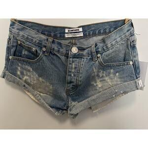 One Teaspoon X Free People Blue Denim Jean Shorts Women’s 27 NWT